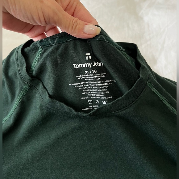Tommy John | Men’s SZ XL | Green Pullover Short Sleeve Crew Neck Tee - Picture 5 of 7